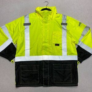 Jetblue GSS Safety ParkaReflector Jacket Men's S/M Neon Green Coat Workwear